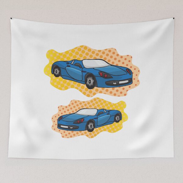 Item preview, Blue car cartoon art - Speed in your life designed and sold by feel-free-store.