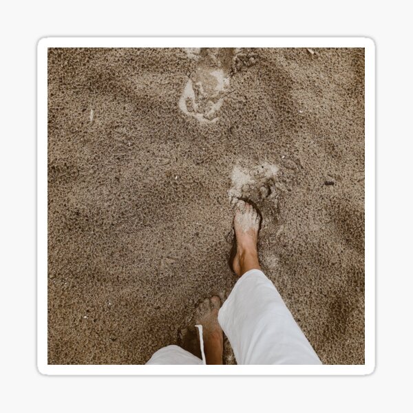 feet in the sand Sticker