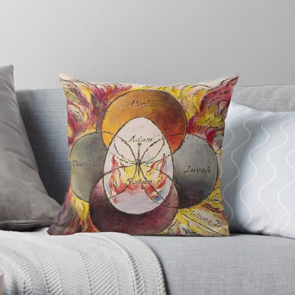 Illustration to Milton a Poem. In Blake's mythology, Adam and Satan are two extremes of the fallen Albion. Throw Pillow