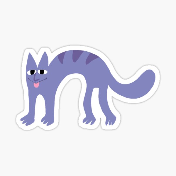 Blue Cat Mleming Sticker