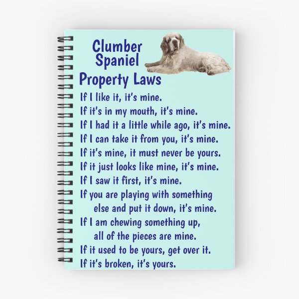 Item preview, Clumber Spaniel - property laws  designed and sold by thepetcellar.