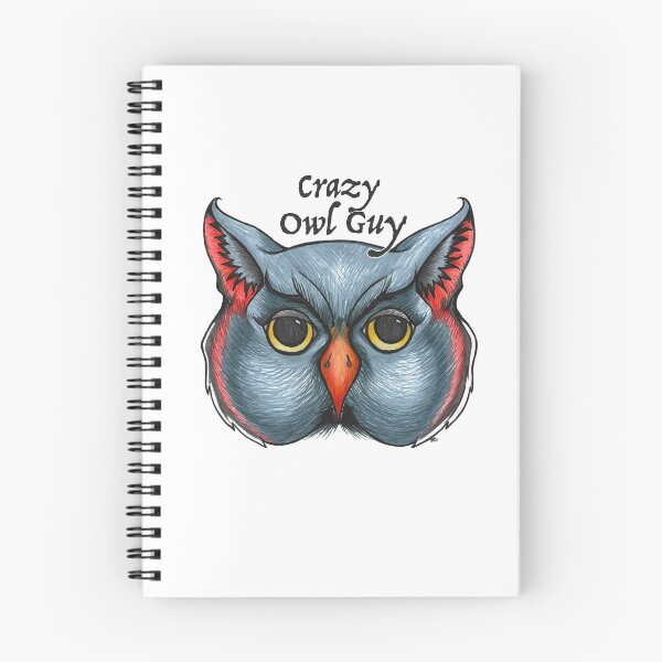 Item preview, Retro Owl Face - Crazy Owl Guy designed and sold by The White Bat.