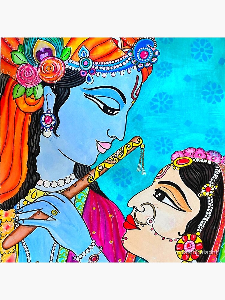 Painting Of Lord Krishna Radha Krishna Painting (ART_7555_63669)  Handpainted Art Painting 19in X 28in | centenariocat.upeu.edu.pe