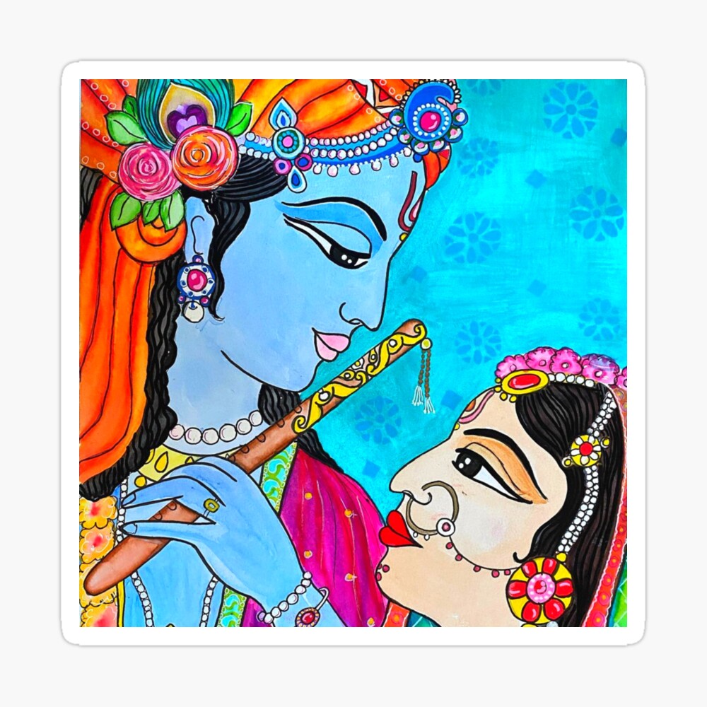 Radha Krishna Painting Draw Radhe Krishn Using Poster Color ...