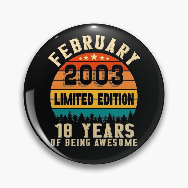 Item preview, 18th Birthday 18 Years Born In 2003 February designed and sold by Renergie.