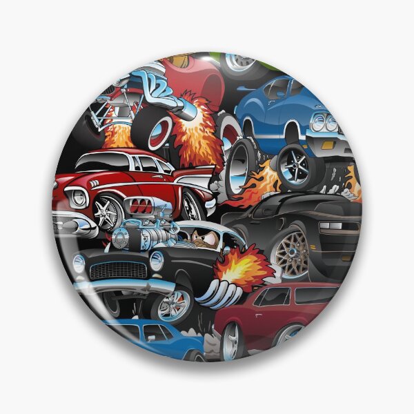 Item preview, Car Madness!  Muscle Cars and Hot Rods Cartoon designed and sold by hobrath.