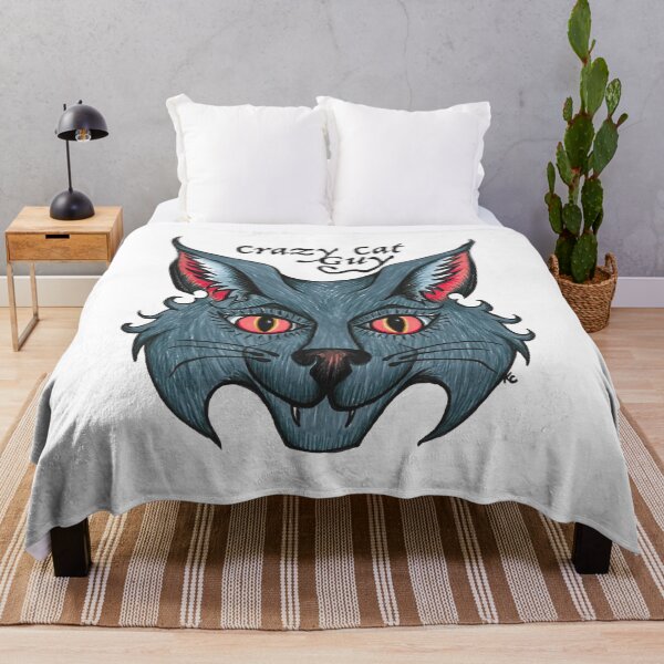 Item preview, Retro Cat Face - Crazy Cat Guy designed and sold by The White Bat.