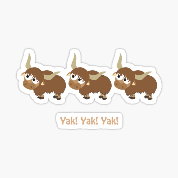 Item preview, Yak! Yak! Yak! designed and sold by Eggtooth.
