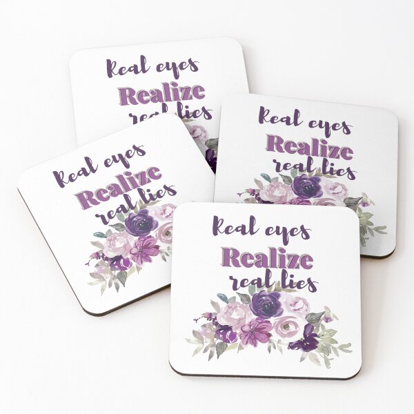 Item preview, PURPLE REAL EYES REALIZE REAL LIES FLORAL designed and sold by wildwhimsical.