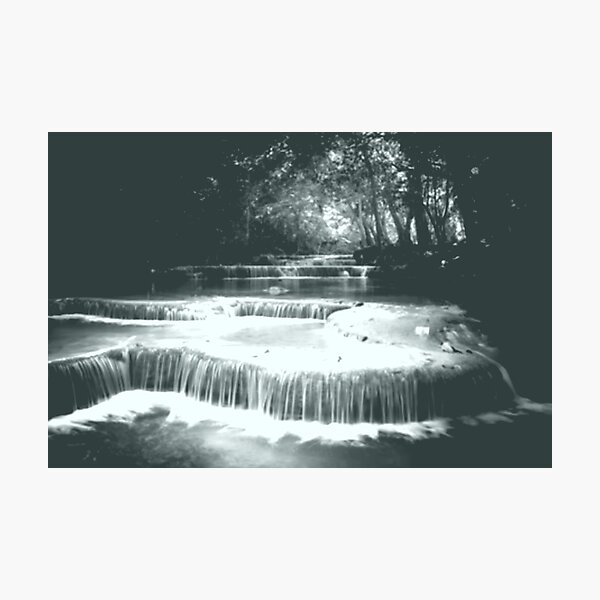 Item preview, Black and white - River in the forest designed and sold by PineaPixel.