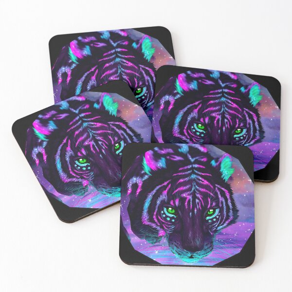Item preview, Multicolored Psychedelic Tiger designed and sold by ArtxcL.