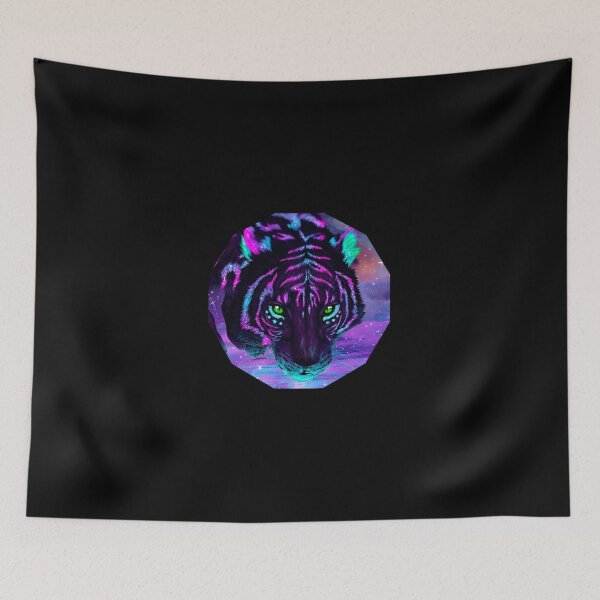 Item preview, Multicolored Psychedelic Tiger designed and sold by ArtxcL.