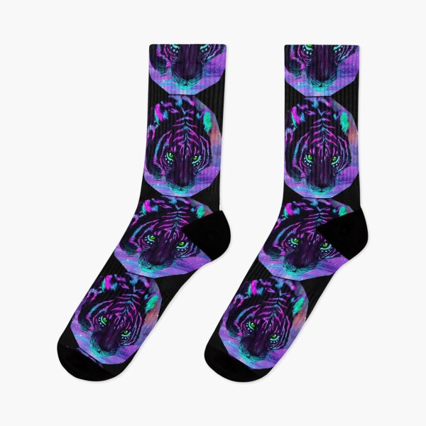 Item preview, Multicolored Psychedelic Tiger designed and sold by ArtxcL.