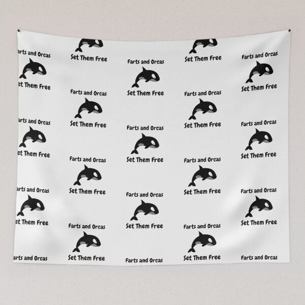 Item preview, Farts And Orcas Set Them Free Funny Saying designed and sold by Clothing-Guru.