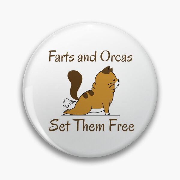 Item preview, Farts And Orcas Set Them Free Funny Saying - Yoga Cat designed and sold by Clothing-Guru.