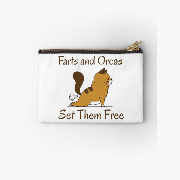 Item preview, Farts And Orcas Set Them Free Funny Saying - Yoga Cat designed and sold by Clothing-Guru.