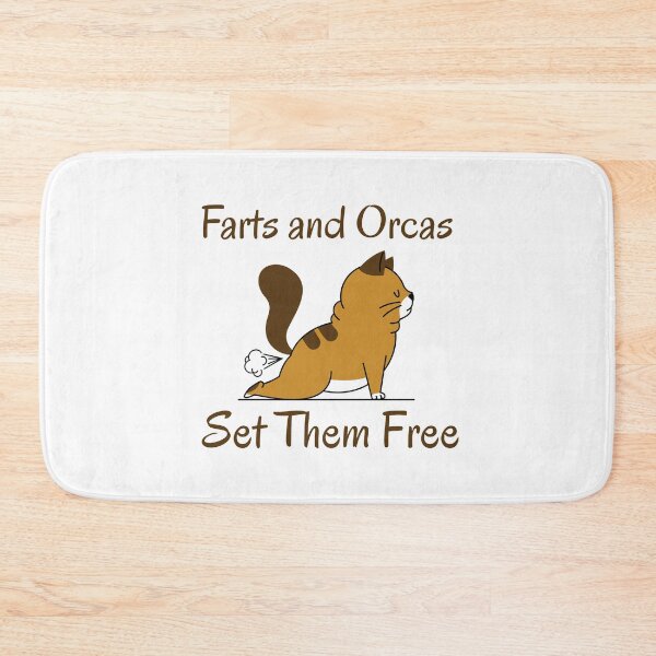 Item preview, Farts And Orcas Set Them Free Funny Saying - Yoga Cat designed and sold by Clothing-Guru.
