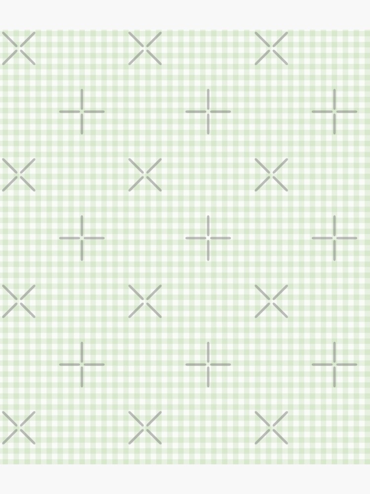 Sage green gingham by kassiopeiia