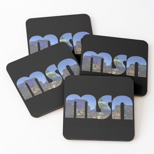Item preview, Madison, Wisconsin MSN Night Cityscape designed and sold by CrabbyLobster.