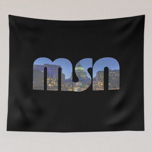Item preview, Madison, Wisconsin MSN Night Cityscape designed and sold by CrabbyLobster.