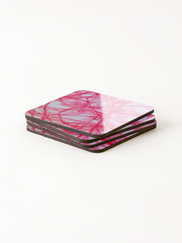 Thumbnail 4 of 5, Coasters (Set of 4), Pink Fiber designed and sold by Ragulee.