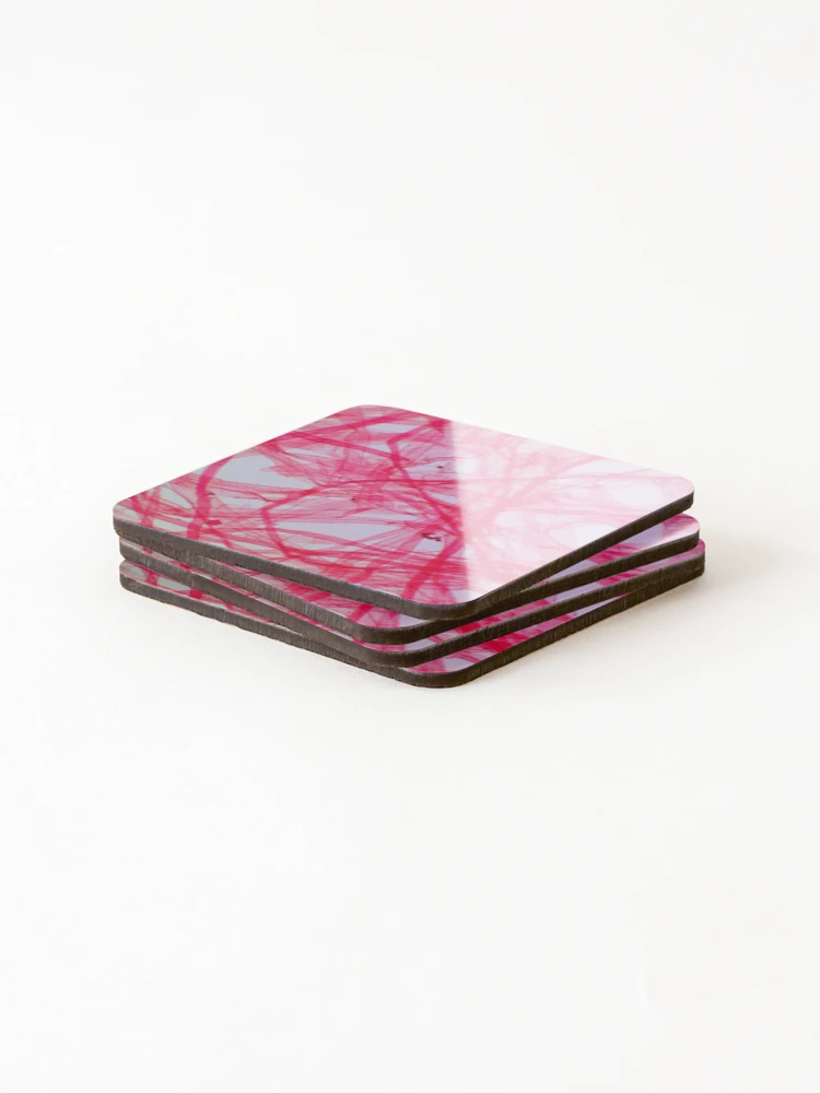 Thumbnail 4 of 5, Coasters (Set of 4), Pink Fiber designed and sold by Ragulee.