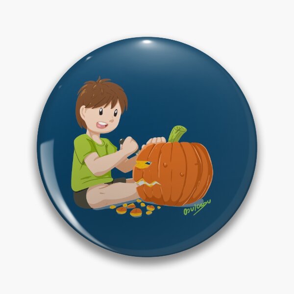 Item preview, Child sculpting pumpkin designed and sold by OSuKaRu.