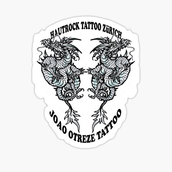 Os Dragoes do Hautrock Tattoo Zurich Sticker
