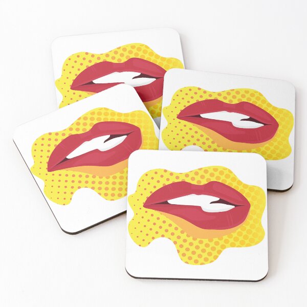 Item preview, cartoon lady lips art design - Red lips pop art designed and sold by feel-free-store.