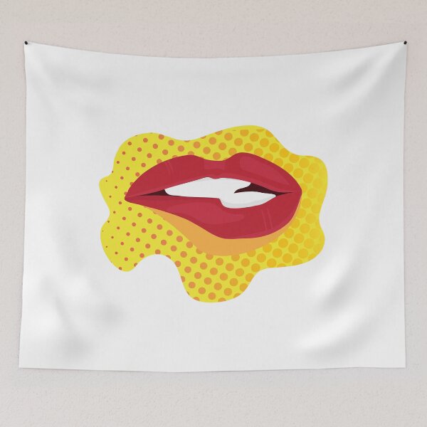 Item preview, cartoon lady lips art design - Red lips pop art designed and sold by feel-free-store.