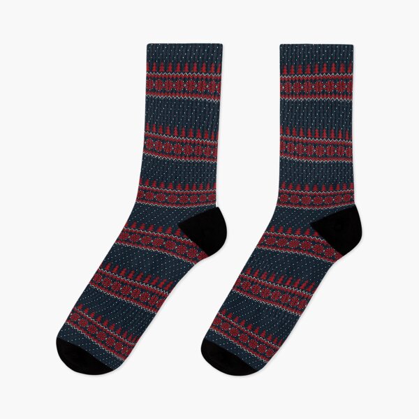Item preview, Easy Knitting Pattern Desing - Floral red & blue & white forest designed and sold by GBDesigner.