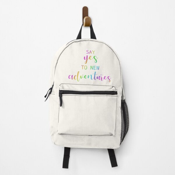 Item preview, Say Yes To New Adventures (Bright Rainbow Letters on Cream) designed and sold by Whoopsidoodle.