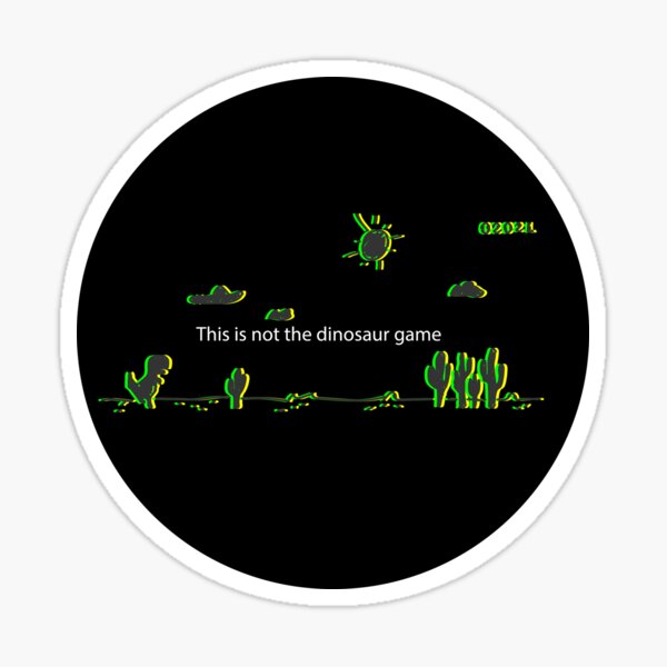 no internet dinosaur game Sticker for Sale by SWGAVA