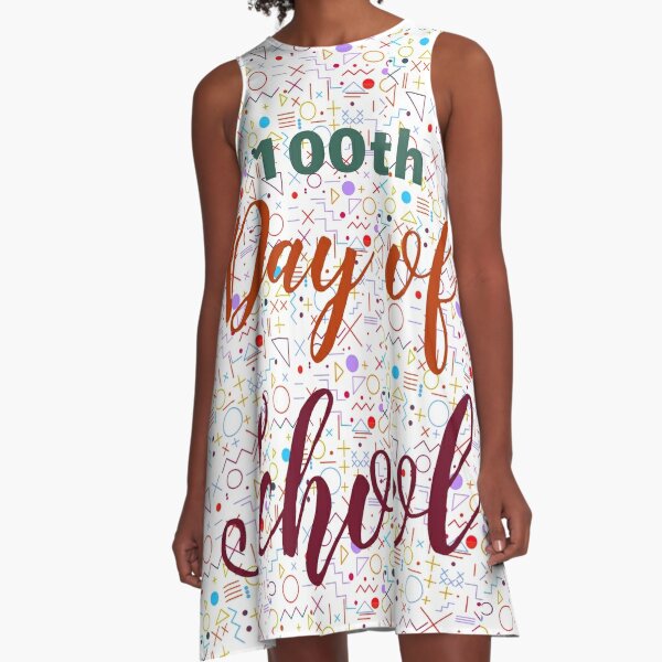 100th day of school A-Line Dress