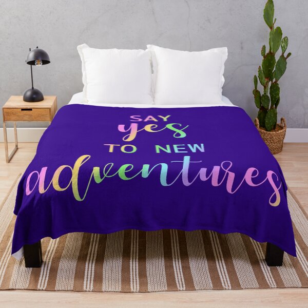 Item preview, Say Yes To New Adventures (Rainbow Letters on Purple) designed and sold by Whoopsidoodle.