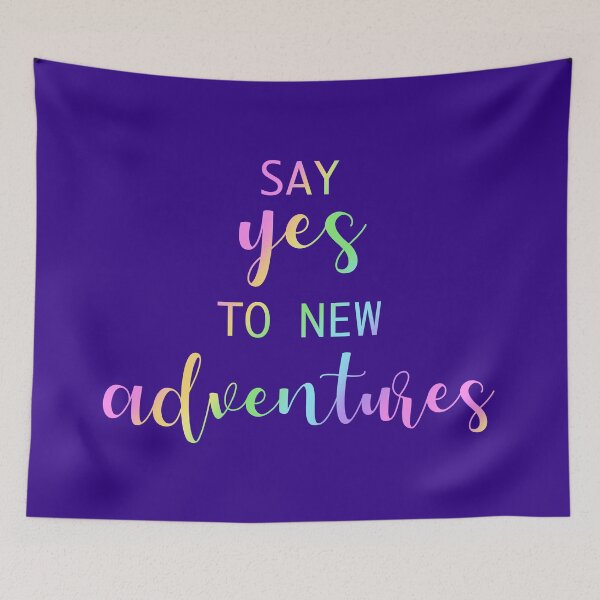 Item preview, Say Yes To New Adventures (Rainbow Letters on Purple) designed and sold by Whoopsidoodle.