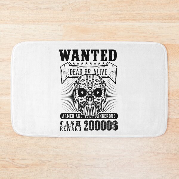 Item preview, wanted dead or alive, skull designed and sold by JaMatt1983.