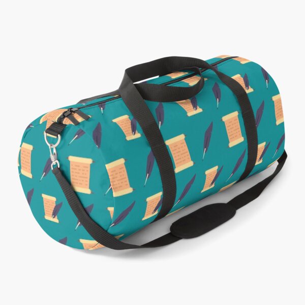 Item preview, Parchment scroll and quill on teal background designed and sold by The-Roman-Lady.