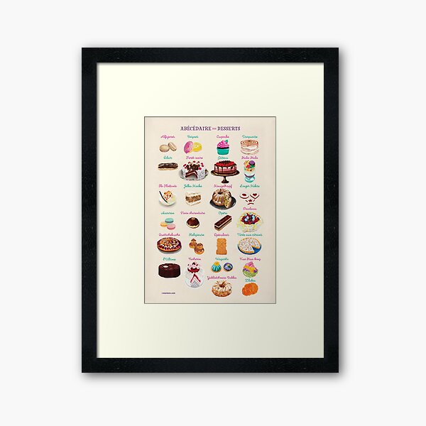 Dessert ABC (in french) Framed Art Print