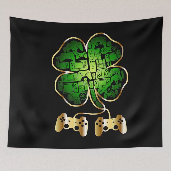 Item preview, Video Game Gaming St Patricks Day Gamer Four Leaf Clover designed and sold by ALISONABBOTTAU.