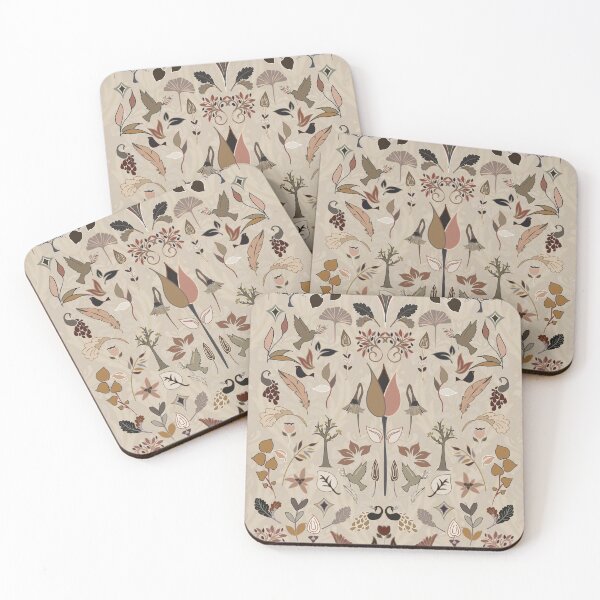 Item preview, Luxury Victorian Embroidery Style Pattern. Victorian beige and tan designed and sold by Caroline Laursen.