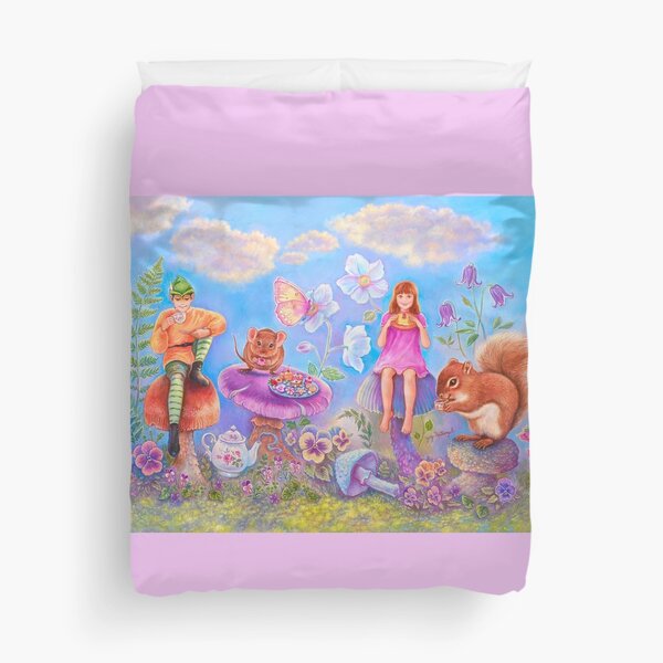 MUSHROOM TEA PARTY Duvet Cover