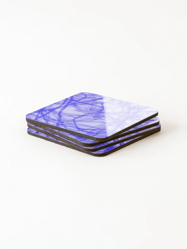 Thumbnail 4 of 5, Coasters (Set of 4), Fiber Blue designed and sold by Ragulee.