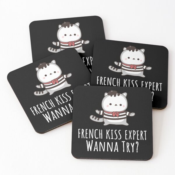 Item preview, French Kiss Expert Wanna Try? - Cute French Cat designed and sold by Sansmalice.