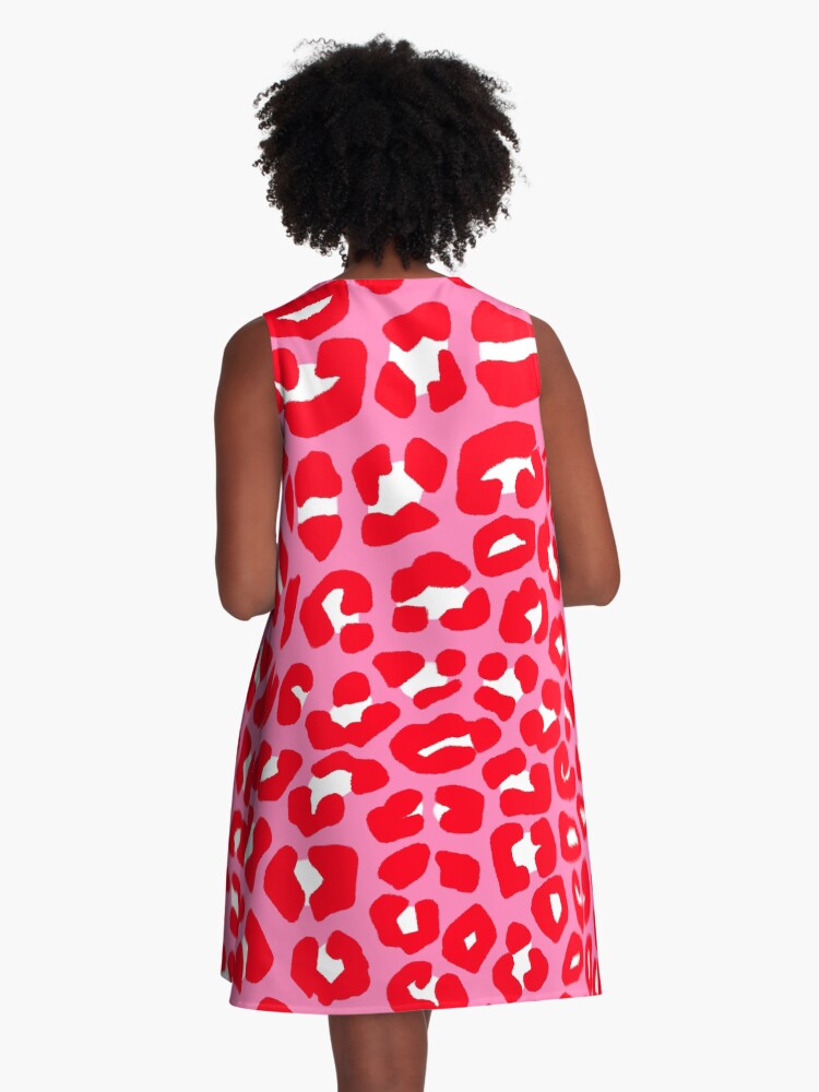 Pink and red leopard print outlet dress