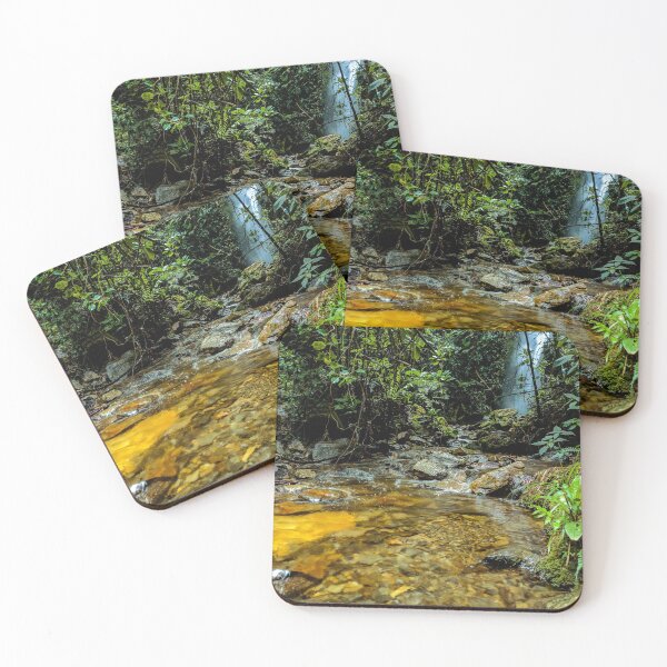 Item preview, View of a small river surrounded by nature and in the background a waterfall designed and sold by hateeyes.