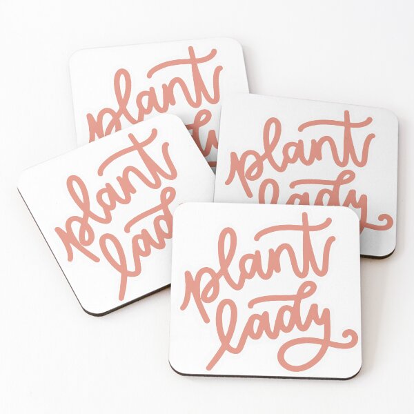 Item preview, plant lady cute letters writing handwriting red orange girly minimal mom gifts for plant lovers designed and sold by am-mantilla2156.