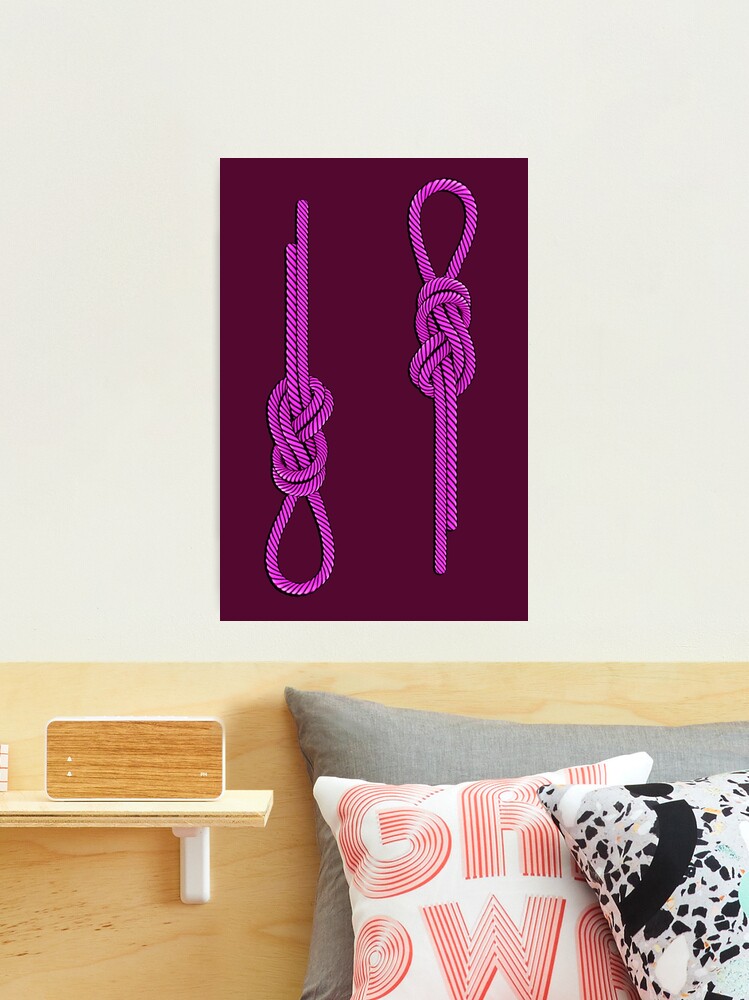 Knot Tying Chart Scouting Rope Knot Print Rock Climbing Man Cave Wall Art  Home Decor Fathers Day vi246 