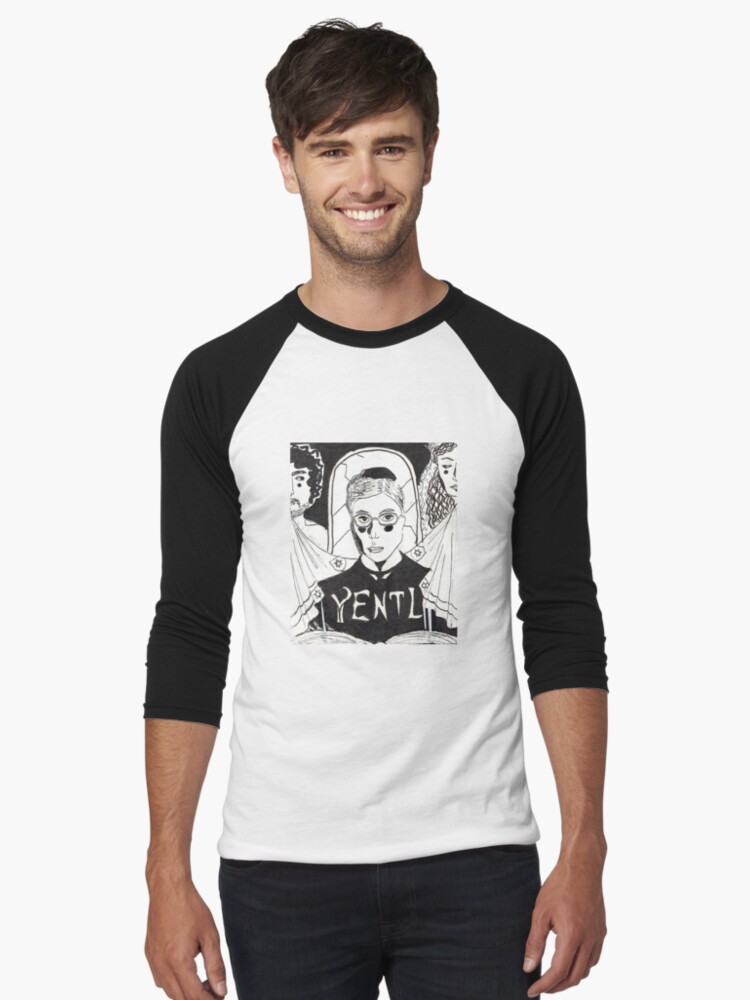 Thumbnail 1 of 3, Baseball ¾ Sleeve T-Shirt, Yentl designed and sold by Dybbuk-Girl-03.