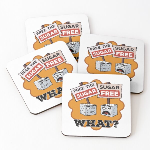 Item preview, Stickerable Sugar Cubes Protest saying WHAT? designed and sold by Redinsart.